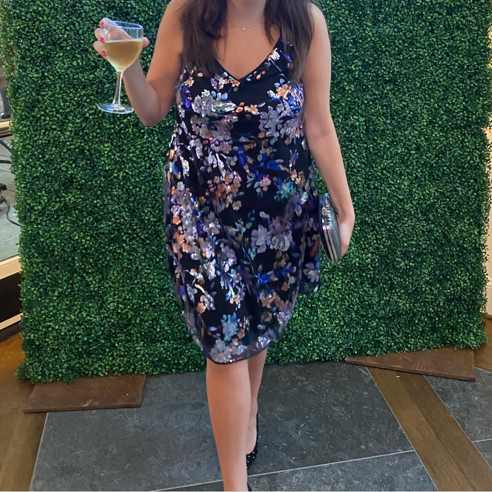 Laundry by Shelli Segal Floral Sequin Dress